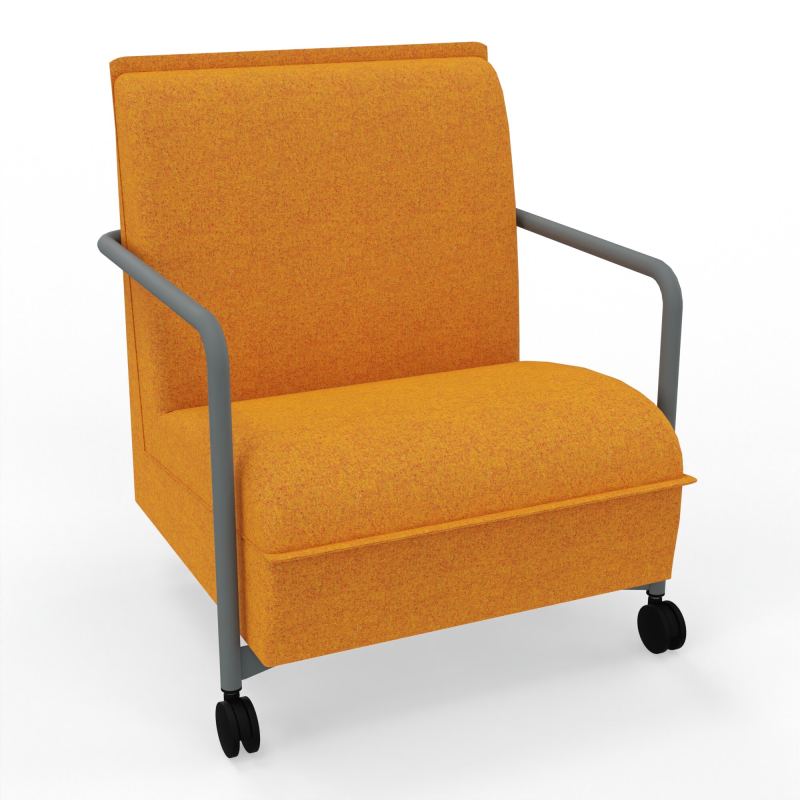 ASSISE LOUNGE MOBILE 1 PLACEAVEC DOSSIER 2 PIEDS FIXES 2 ROUES DI SU