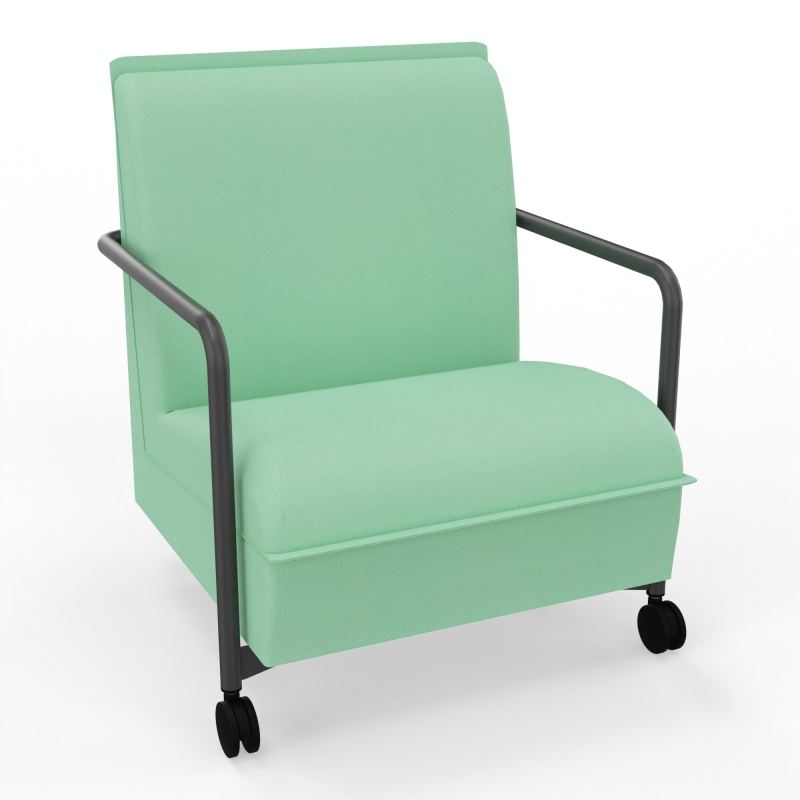 ASSISE LOUNGE MOBILE 1 PLACEAVEC DOSSIER 2 PIEDS FIXES 2 ROUES E4 SC