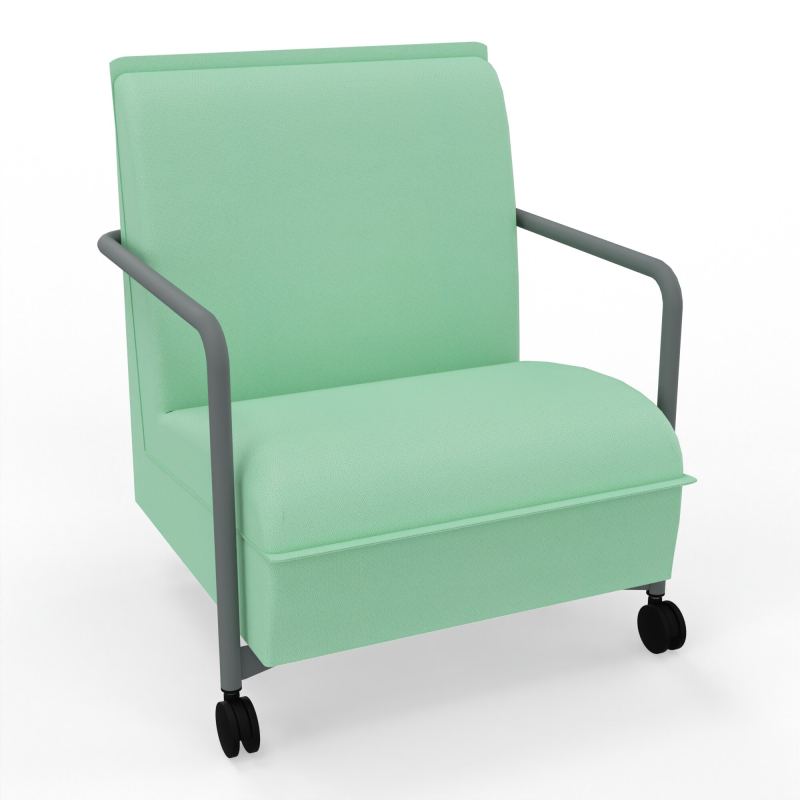 ASSISE LOUNGE MOBILE 1 PLACEAVEC DOSSIER 2 PIEDS FIXES 2 ROUES E4 SU