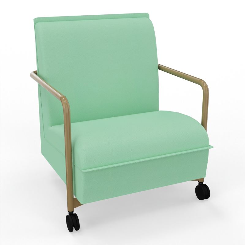 ASSISE LOUNGE MOBILE 1 PLACEAVEC DOSSIER 2 PIEDS FIXES 2 ROUES E4 Z3
