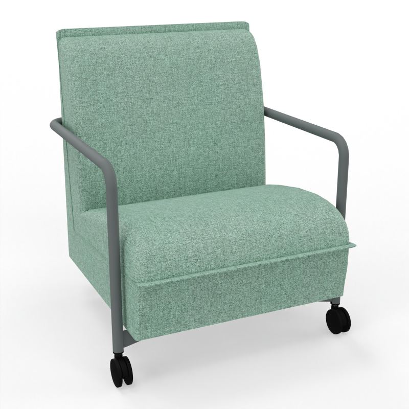 ASSISE LOUNGE MOBILE 1 PLACEAVEC DOSSIER 2 PIEDS FIXES 2 ROUES E7 SU
