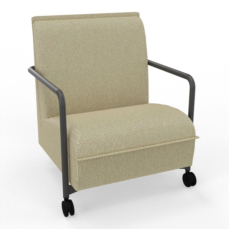 ASSISE LOUNGE MOBILE 1 PLACEAVEC DOSSIER 2 PIEDS FIXES 2 ROUES  TZ SC