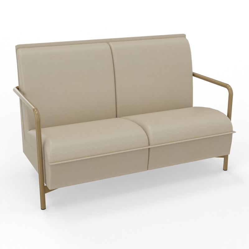ASSISE LOUNGE 2 PLACES AVEC DOSSIER 4 PIEDS FIXES A2 Z3