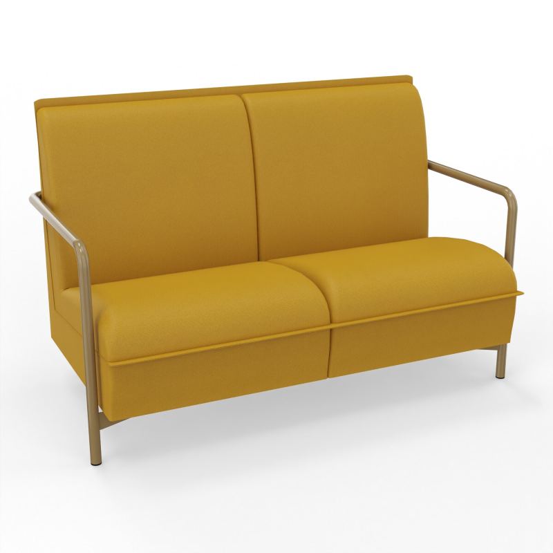 ASSISE LOUNGE 2 PLACES AVEC DOSSIER 4 PIEDS FIXES A5 Z3