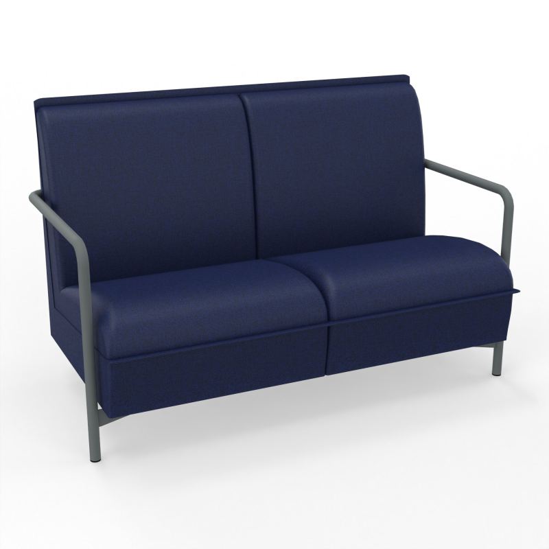 ASSISE LOUNGE 2 PLACES AVEC DOSSIER 4 PIEDS FIXES B6 SU