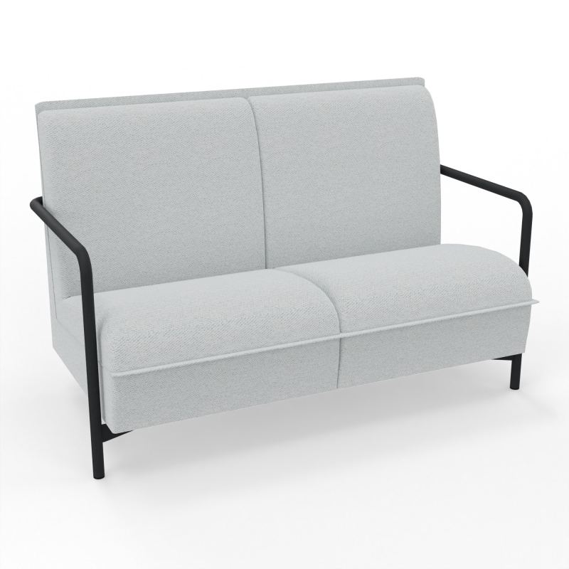 ASSISE LOUNGE 2 PLACES AVEC DOSSIER 4 PIEDS FIXES BC ZP