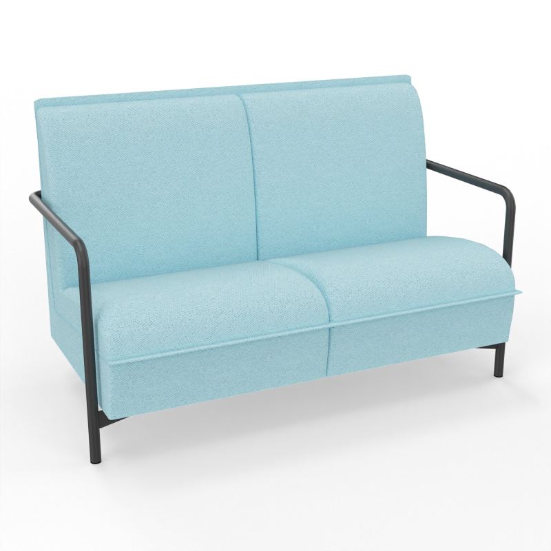 ASSISE LOUNGE 2 PLACES AVEC DOSSIER 4 PIEDS FIXES BF SC