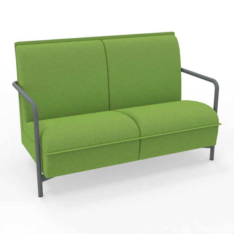 ASSISE LOUNGE 2 PLACES AVEC DOSSIER 4 PIEDS FIXES BK SU