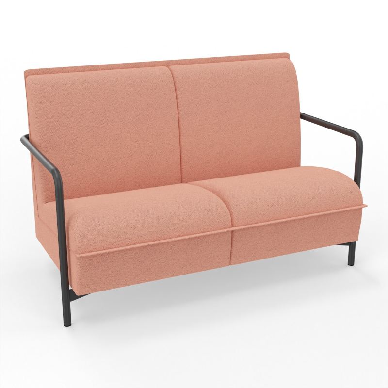 ASSISE LOUNGE 2 PLACES AVEC DOSSIER 4 PIEDS FIXES BL SC