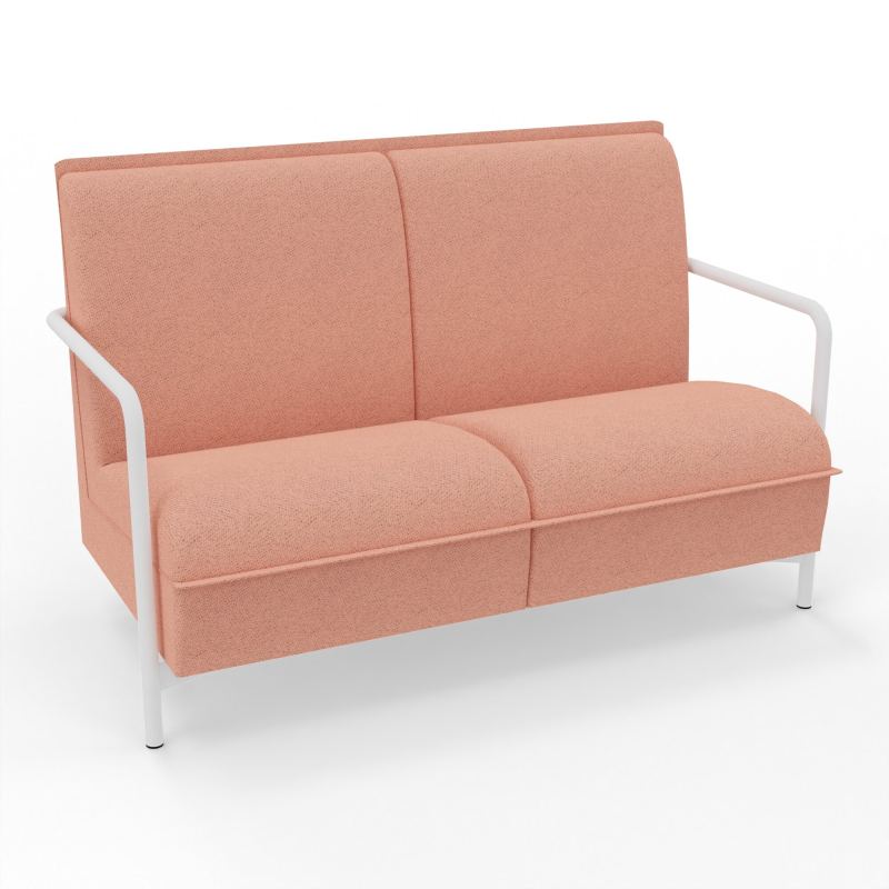 ASSISE LOUNGE 2 PLACES AVEC DOSSIER 4 PIEDS FIXES BL ZO