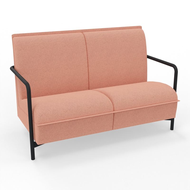 ASSISE LOUNGE 2 PLACES AVEC DOSSIER 4 PIEDS FIXES BL ZP