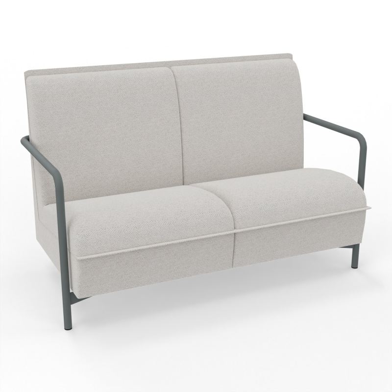 ASSISE LOUNGE 2 PLACES AVEC DOSSIER 4 PIEDS FIXES BM SU