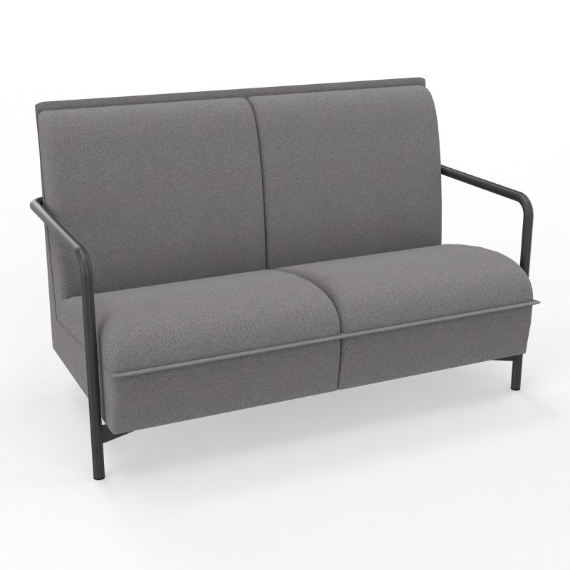 ASSISE LOUNGE 2 PLACES AVEC DOSSIER 4 PIEDS FIXES BN SC
