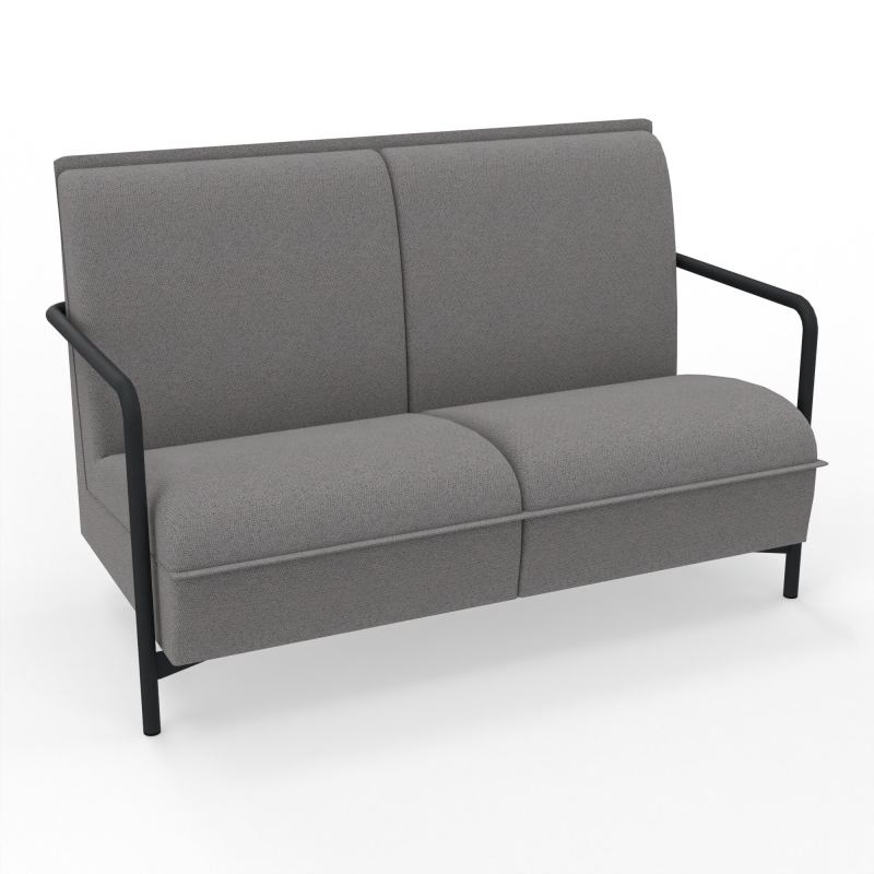 ASSISE LOUNGE 2 PLACES AVEC DOSSIER 4 PIEDS FIXES BN ZP