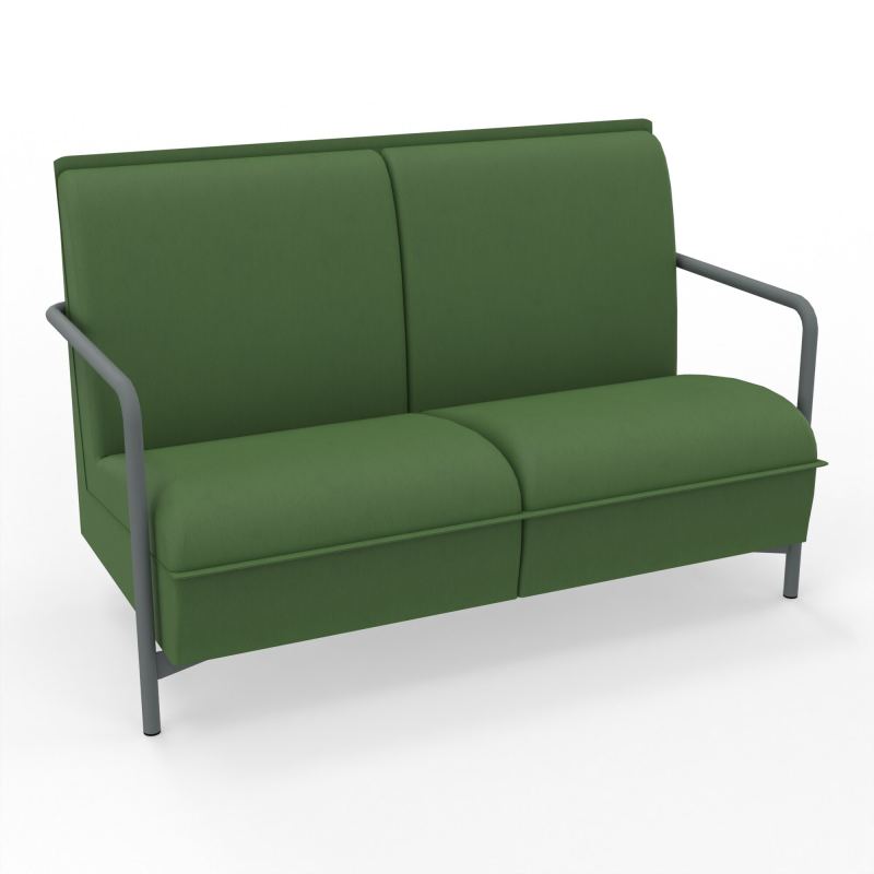 ASSISE LOUNGE 2 PLACES AVEC DOSSIER 4 PIEDS FIXES CE SU