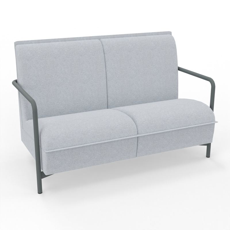 ASSISE LOUNGE 2 PLACES AVEC DOSSIER 4 PIEDS FIXES DA SU