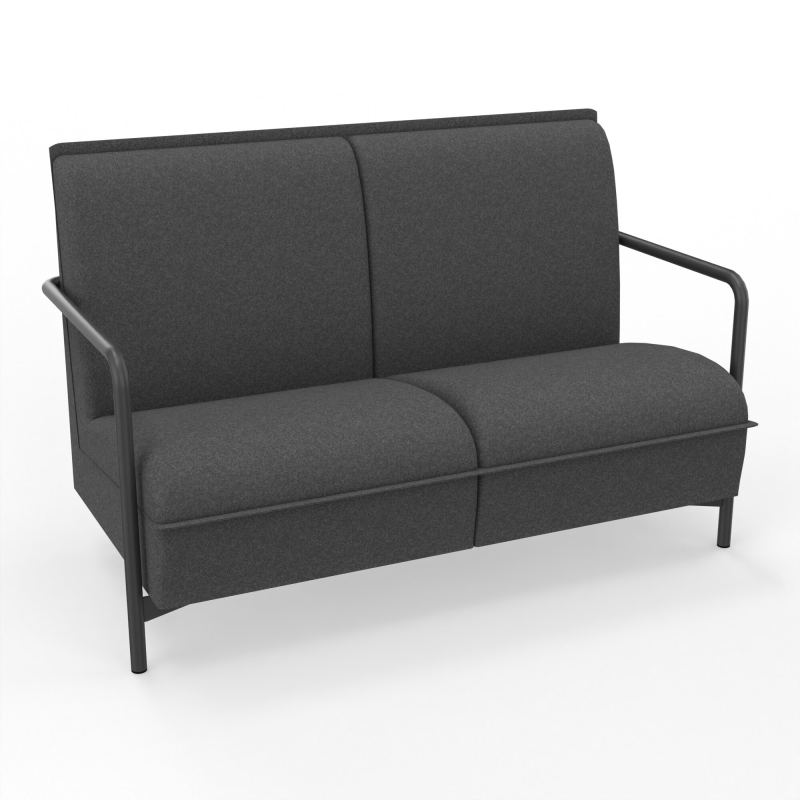 ASSISE LOUNGE 2 PLACES AVEC DOSSIER 4 PIEDS FIXES DB SC