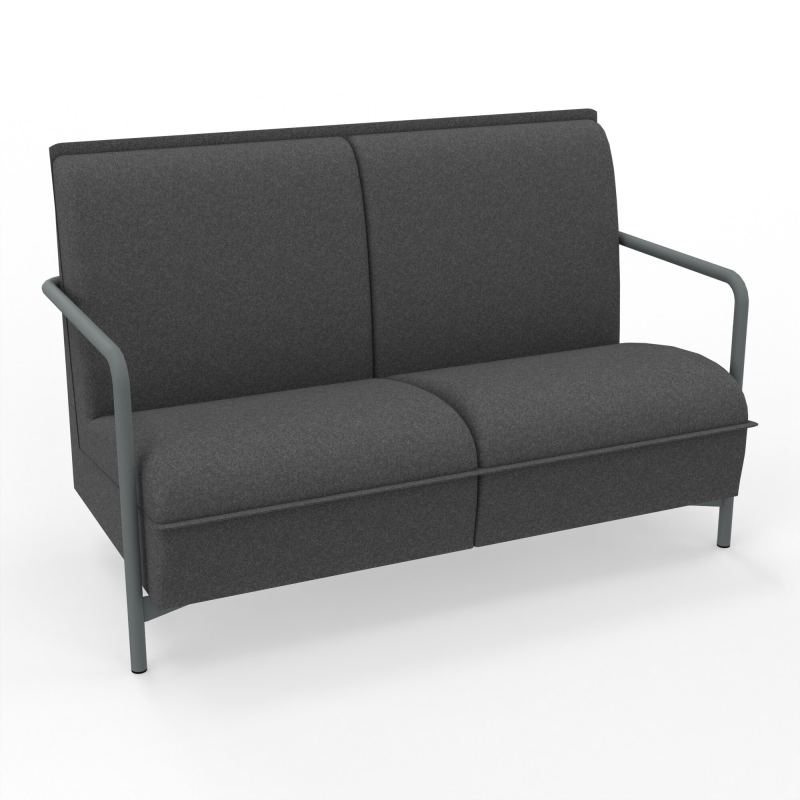ASSISE LOUNGE 2 PLACES AVEC DOSSIER 4 PIEDS FIXES DB SU