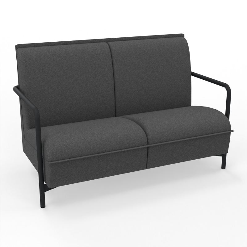 ASSISE LOUNGE 2 PLACES AVEC DOSSIER 4 PIEDS FIXES DB ZP