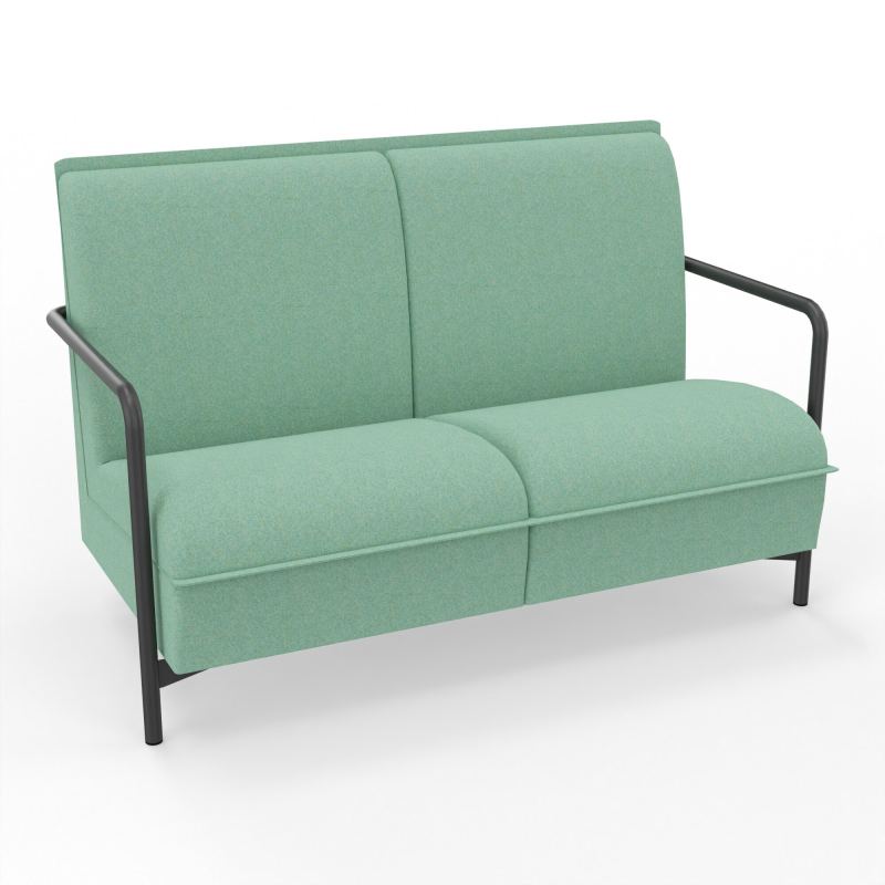 ASSISE LOUNGE 2 PLACES AVEC DOSSIER 4 PIEDS FIXES DF SC
