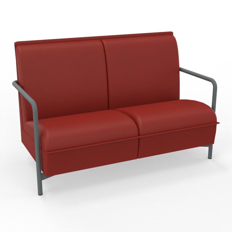 ASSISE LOUNGE 2 PLACES AVEC DOSSIER 4 PIEDS FIXES E6 SU
