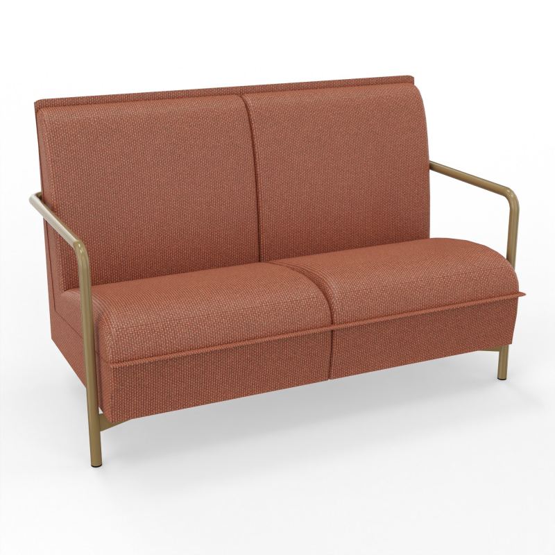 ASSISE LOUNGE 2 PLACES AVEC DOSSIER 4 PIEDS FIXES  T7 Z3