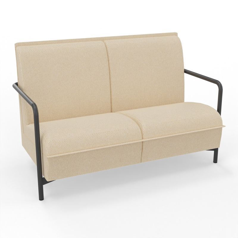 ASSISE LOUNGE 2 PLACES AVEC DOSSIER 4 PIEDS FIXES  TL SC