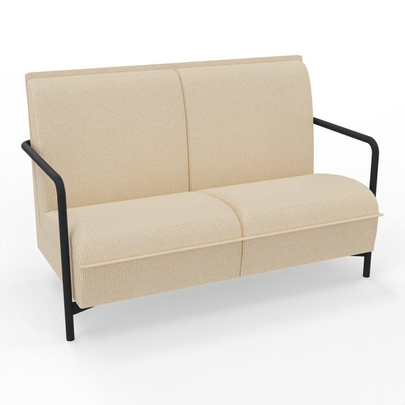 ASSISE LOUNGE 2 PLACES AVEC DOSSIER 4 PIEDS FIXES  TL ZP