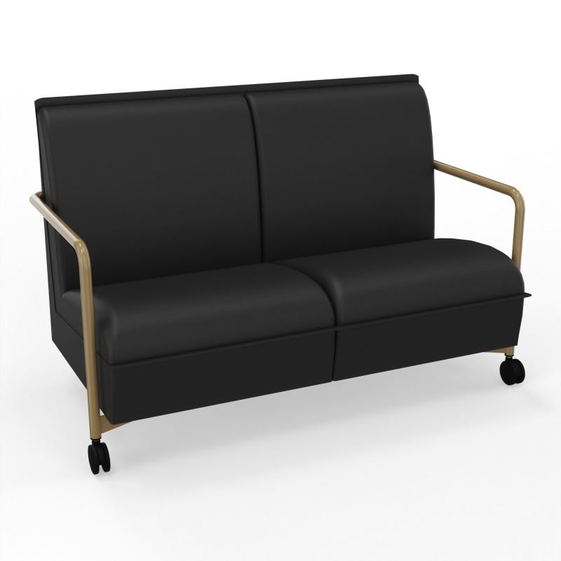 ASSISE LOUNGE MOBILE 2 PLACES AVEC DOSSIER 2 PIEDS FIXES 2 ROUES A6 Z3