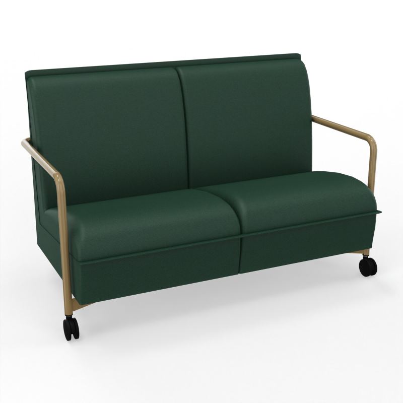 ASSISE LOUNGE MOBILE 2 PLACES AVEC DOSSIER 2 PIEDS FIXES 2 ROUES A9 Z3