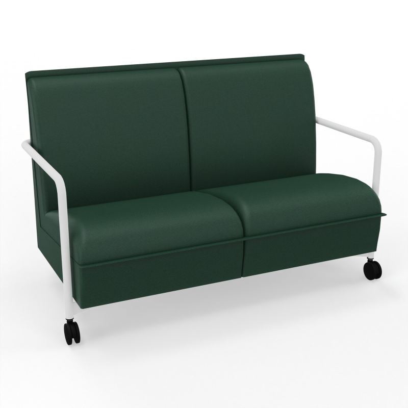 ASSISE LOUNGE MOBILE 2 PLACES AVEC DOSSIER 2 PIEDS FIXES 2 ROUES A9 ZO