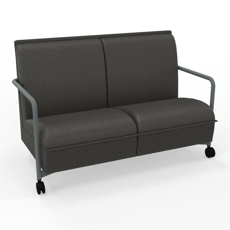 ASSISE LOUNGE MOBILE 2 PLACES AVEC DOSSIER 2 PIEDS FIXES 2 ROUES B7 SU