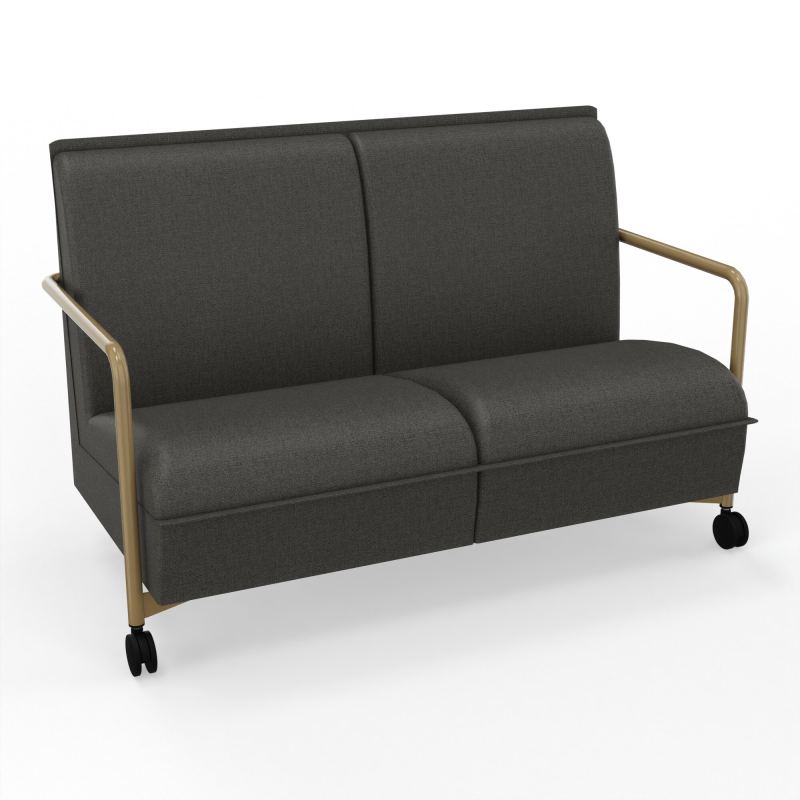 ASSISE LOUNGE MOBILE 2 PLACES AVEC DOSSIER 2 PIEDS FIXES 2 ROUES B7 Z3
