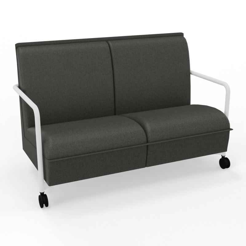 ASSISE LOUNGE MOBILE 2 PLACES AVEC DOSSIER 2 PIEDS FIXES 2 ROUES B7 ZO