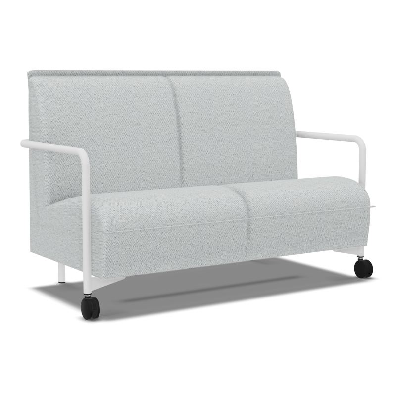 ASSISE LOUNGE MOBILE 2 PLACES AVEC DOSSIER 2 PIEDS FIXES 2 ROUES BC ZO