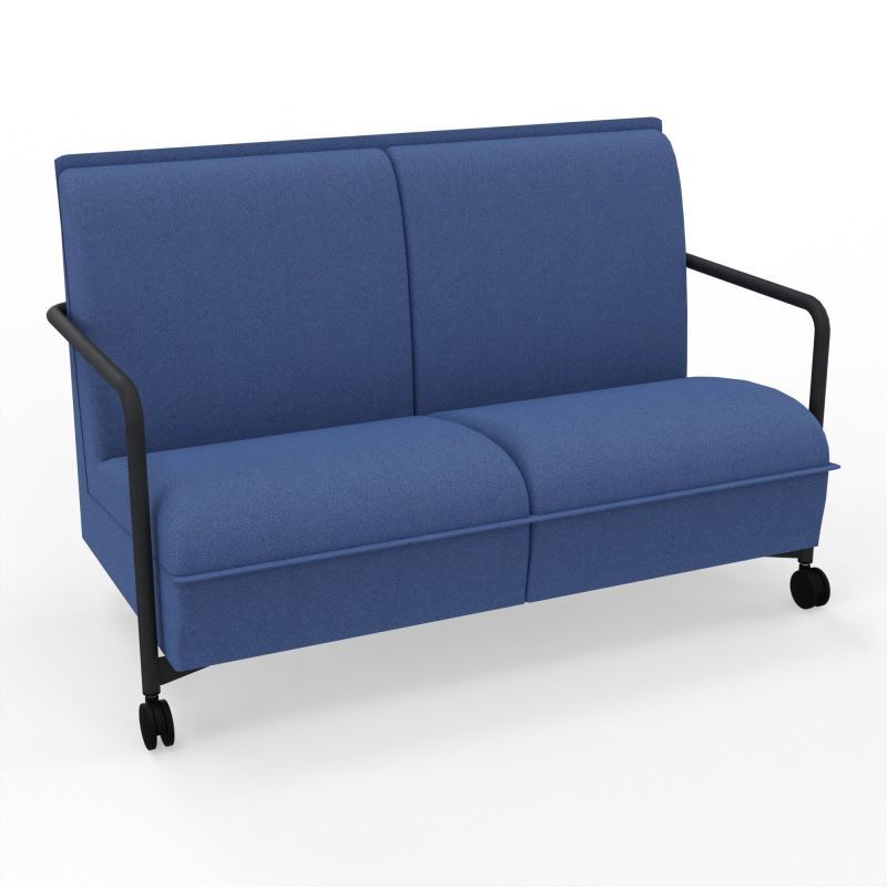 ASSISE LOUNGE MOBILE 2 PLACES AVEC DOSSIER 2 PIEDS FIXES 2 ROUES BH ZP