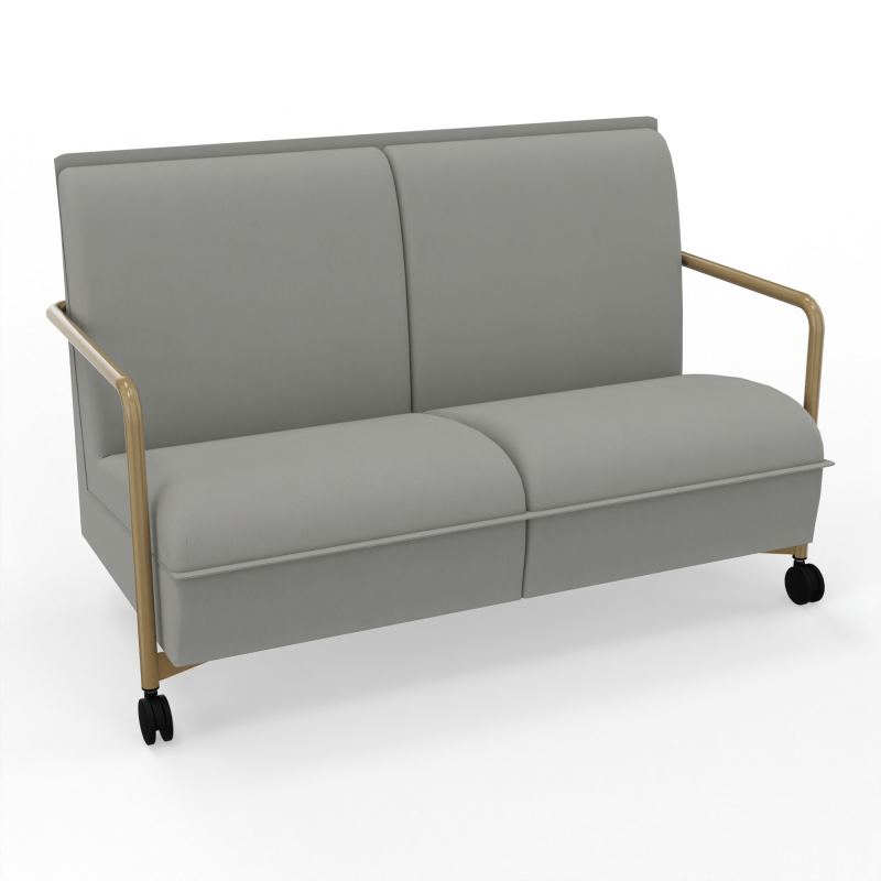 ASSISE LOUNGE MOBILE 2 PLACES AVEC DOSSIER 2 PIEDS FIXES 2 ROUES CA Z3