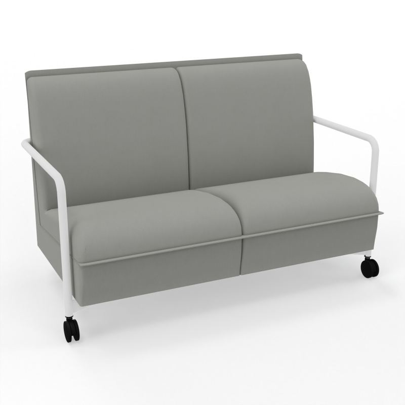 ASSISE LOUNGE MOBILE 2 PLACES AVEC DOSSIER 2 PIEDS FIXES 2 ROUES CA ZO