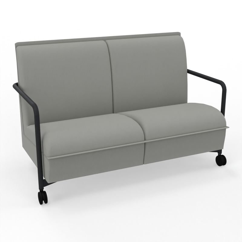 ASSISE LOUNGE MOBILE 2 PLACES AVEC DOSSIER 2 PIEDS FIXES 2 ROUES CA ZP