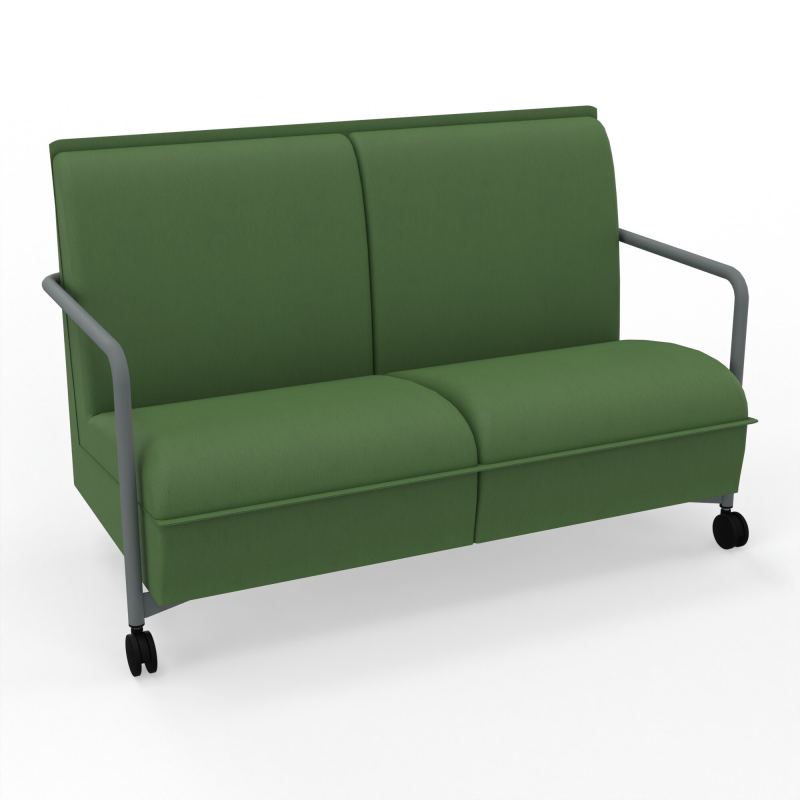 ASSISE LOUNGE MOBILE 2 PLACES AVEC DOSSIER 2 PIEDS FIXES 2 ROUES CE SU