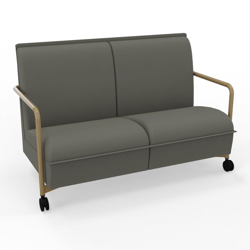 ASSISE LOUNGE MOBILE 2 PLACES AVEC DOSSIER 2 PIEDS FIXES 2 ROUES CH Z3