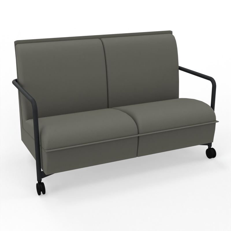 ASSISE LOUNGE MOBILE 2 PLACES AVEC DOSSIER 2 PIEDS FIXES 2 ROUES CH ZP
