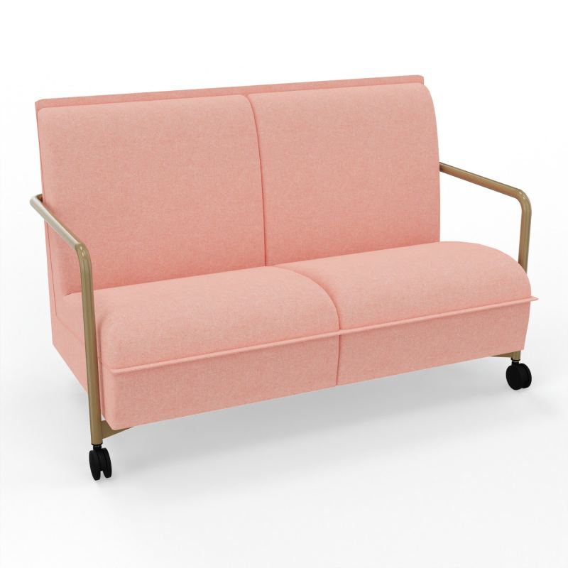 ASSISE LOUNGE MOBILE 2 PLACES AVEC DOSSIER 2 PIEDS FIXES 2 ROUES DH Z3