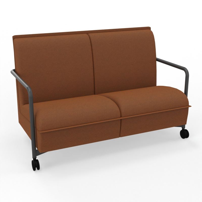 ASSISE LOUNGE MOBILE 2 PLACES AVEC DOSSIER 2 PIEDS FIXES 2 ROUES DZ SC