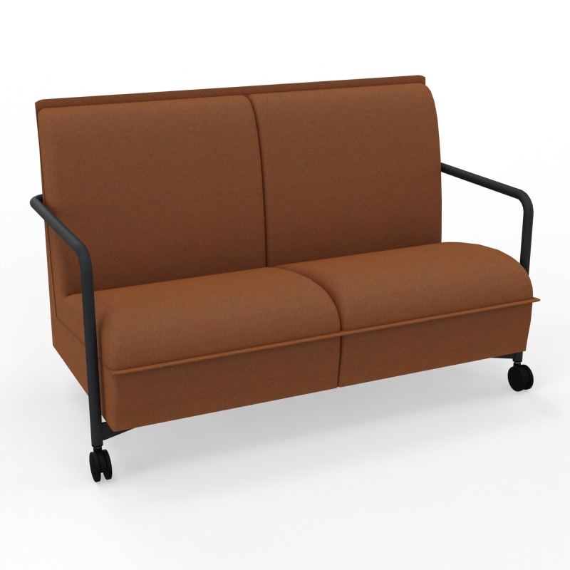 ASSISE LOUNGE MOBILE 2 PLACES AVEC DOSSIER 2 PIEDS FIXES 2 ROUES DZ ZP