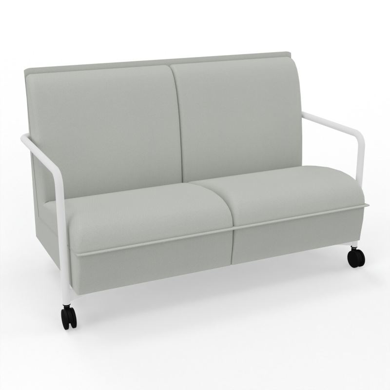 ASSISE LOUNGE MOBILE 2 PLACES AVEC DOSSIER 2 PIEDS FIXES 2 ROUES E5 ZO