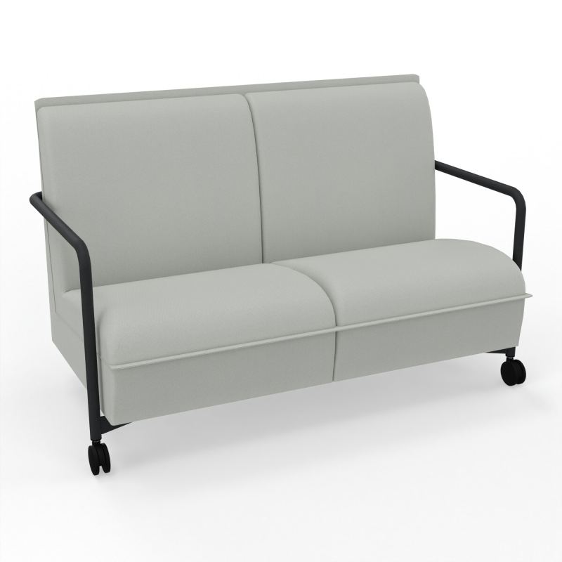 ASSISE LOUNGE MOBILE 2 PLACES AVEC DOSSIER 2 PIEDS FIXES 2 ROUES E5 ZP