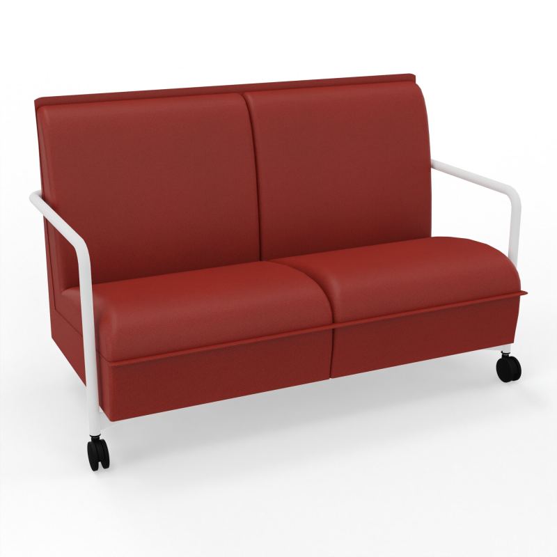 ASSISE LOUNGE MOBILE 2 PLACES AVEC DOSSIER 2 PIEDS FIXES 2 ROUES E6 ZO