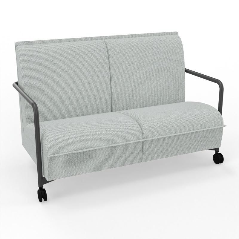 ASSISE LOUNGE MOBILE 2 PLACES AVEC DOSSIER 2 PIEDS FIXES 2 ROUES  T8 SC