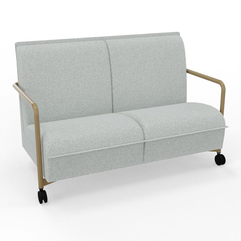 ASSISE LOUNGE MOBILE 2 PLACES AVEC DOSSIER 2 PIEDS FIXES 2 ROUES  T8 Z3